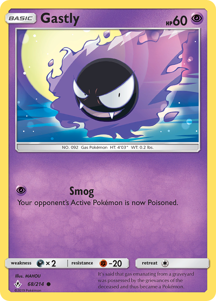 Gastly - 68/214 - Unbroken Bonds SM10 - Common