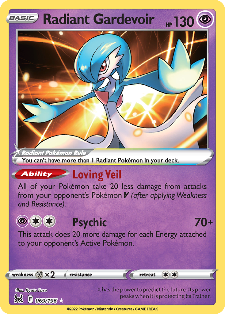 Radiant Gardevoir - 69/196 - Lost Origin SWSH11 - Radiant Rare