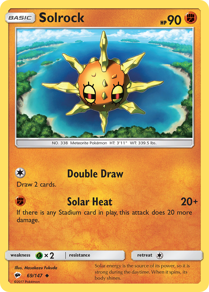Solrock - 69/147 - Burning Shadows SM3 - Uncommon