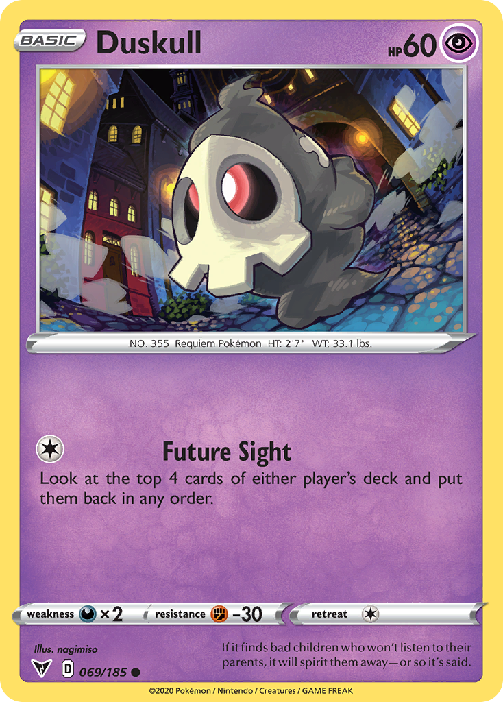 Duskull - 69/185 - Vivid Voltage SWSH4 - Common