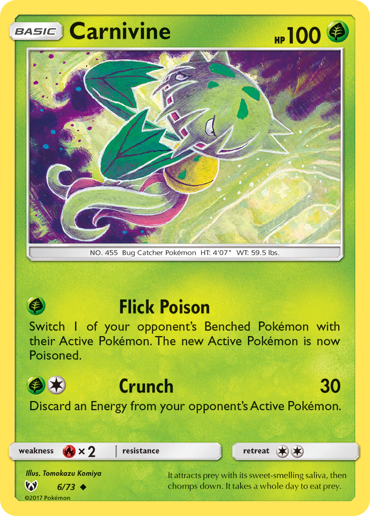 Carnivine - 6/73 - Shining Legends SM35 - Uncommon