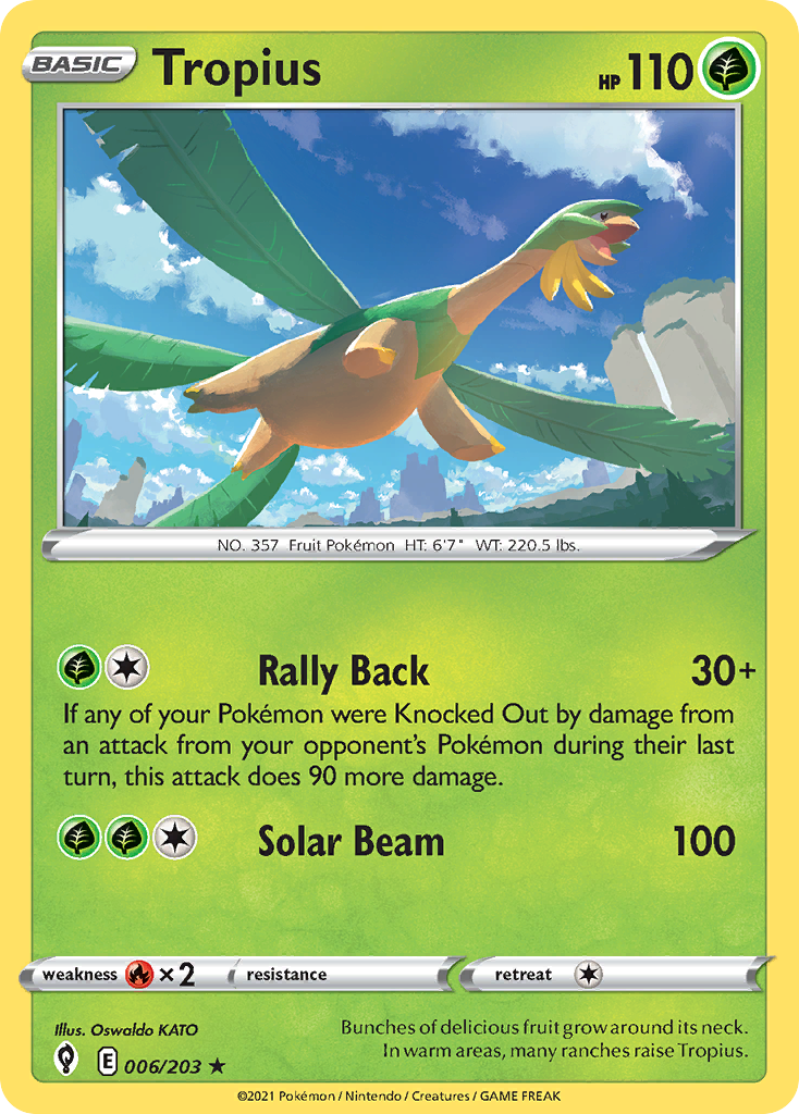 Tropius - 6/203 - Evolving Skies SWSH7 - Rare