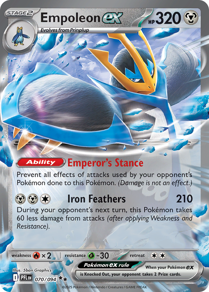 Empoleon ex - 70/94 - Phantasmal Flames ME2 - Double Rare
