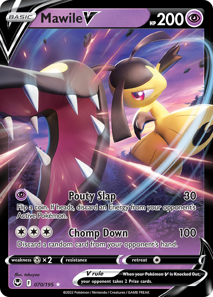 Mawile V - 70/195 - Silver Tempest SWSH12 - Rare Holo V