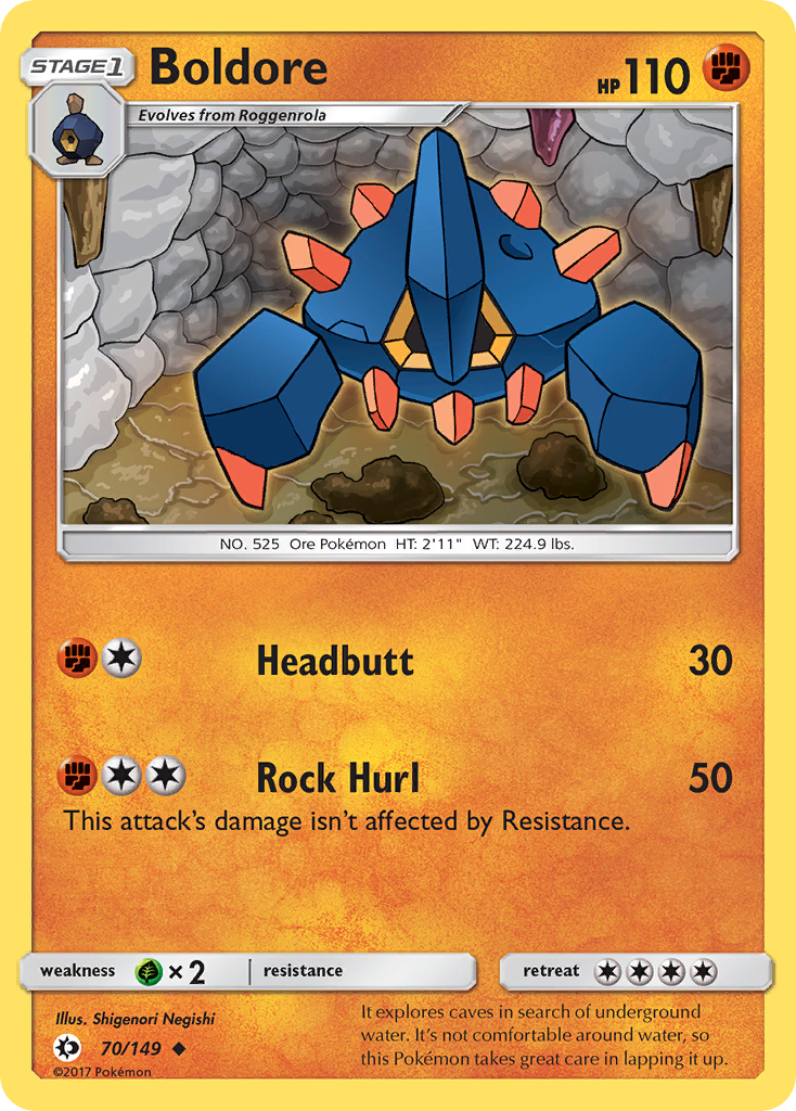 Boldore - 70/149 - Sun & Moon SM1 - Uncommon