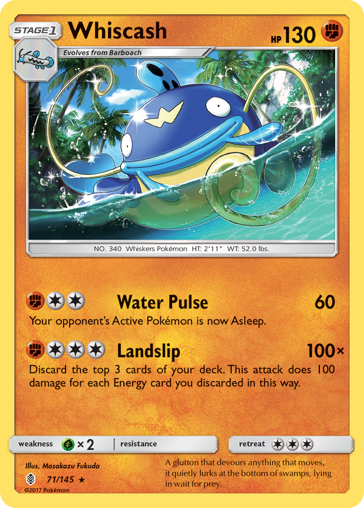 Whiscash - 71/145 - Guardians Rising SM2 - Rare