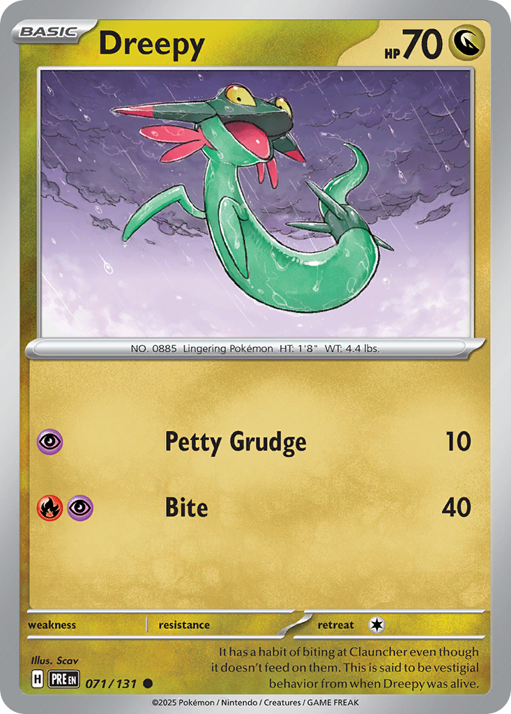 Carta Pokémon Dreepy de Prismatic Evolutions #71