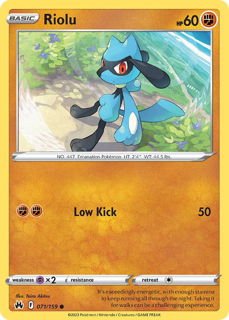 Riolu - 71/159 - Crown Zenith SWSH12PT5 - Common
