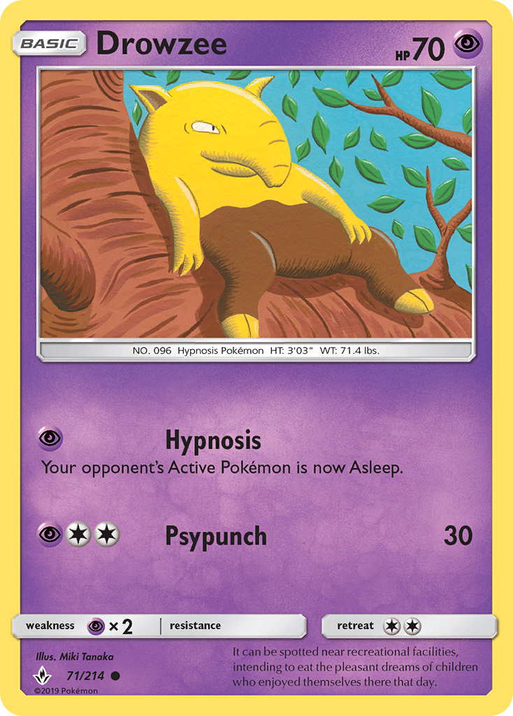 Drowzee - 71/214 - Unbroken Bonds SM10 - Common