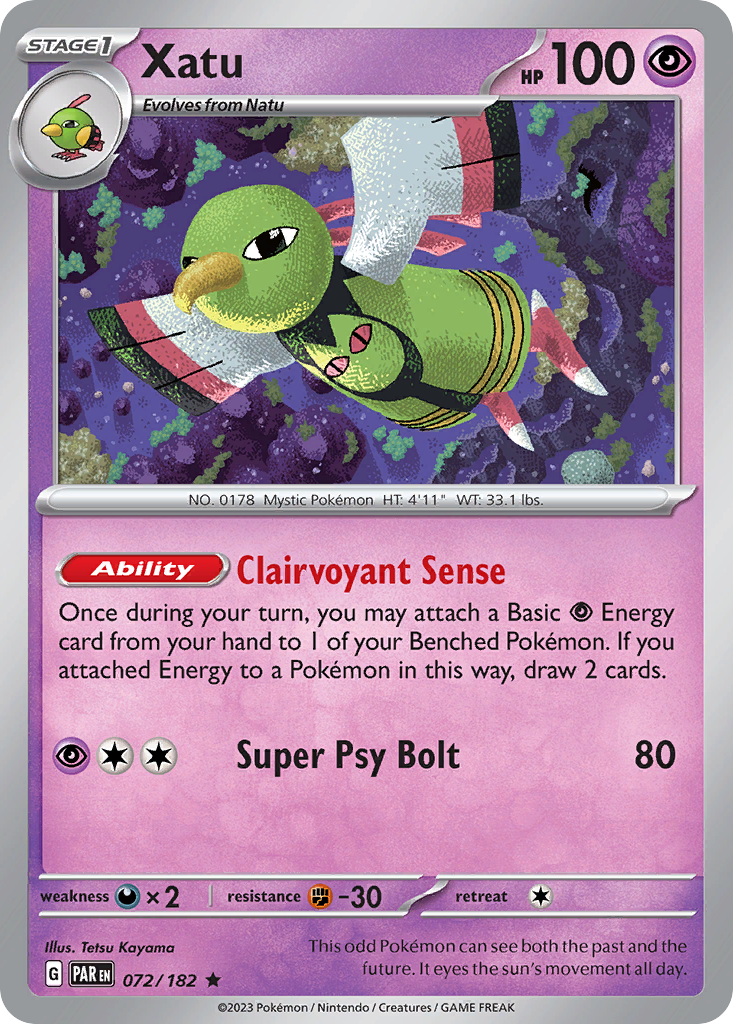 Xatu - 72/182 - Paradox Rift SV4 - Rare