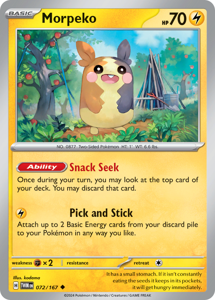 Morpeko - 72/167 - Twilight Masquerade SV6 - Uncommon