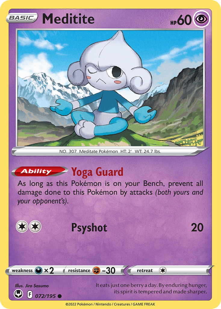 Meditite - 72/195 - Silver Tempest SWSH12 - Common