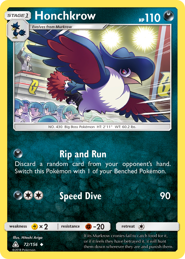 Honchkrow - 72/156 - Ultra Prism SM5 - Uncommon
