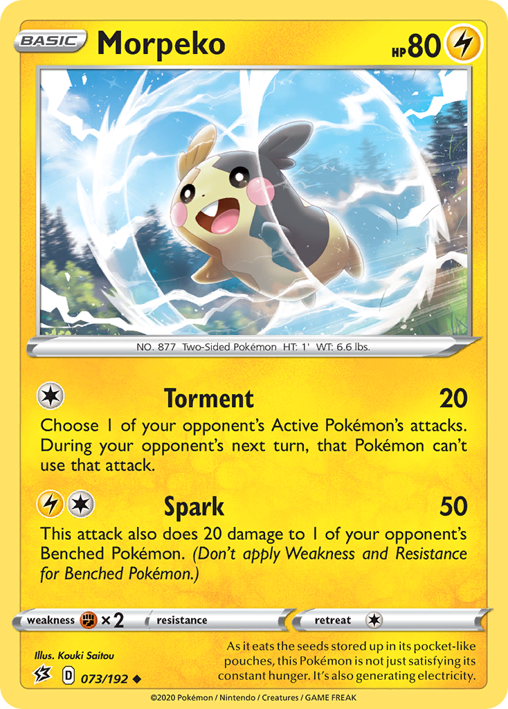 Morpeko - 73/192 - Rebel Clash SWSH2 - Uncommon