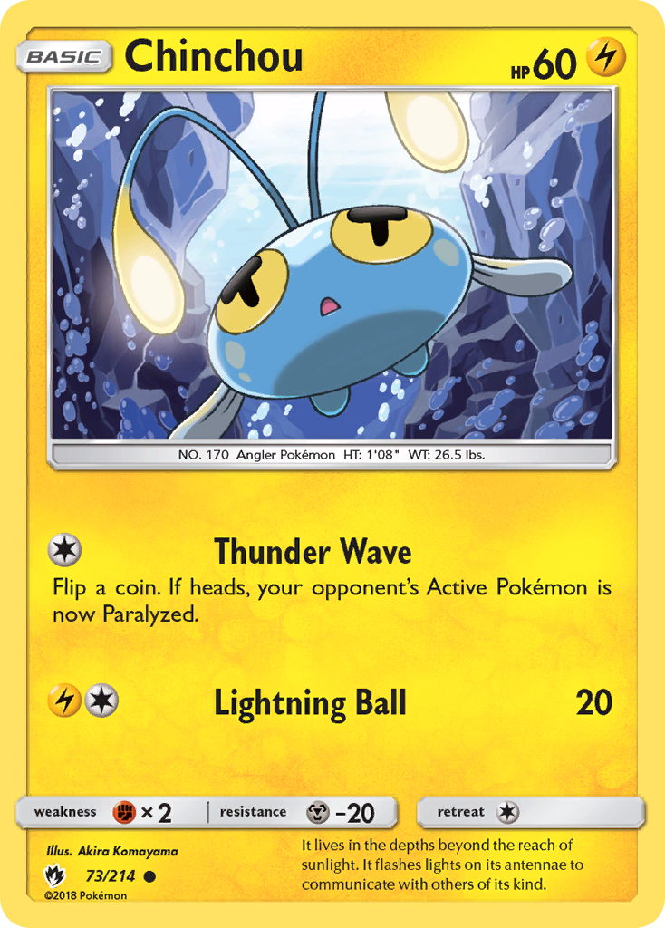 Chinchou - 73/214 - Lost Thunder SM8 - Common
