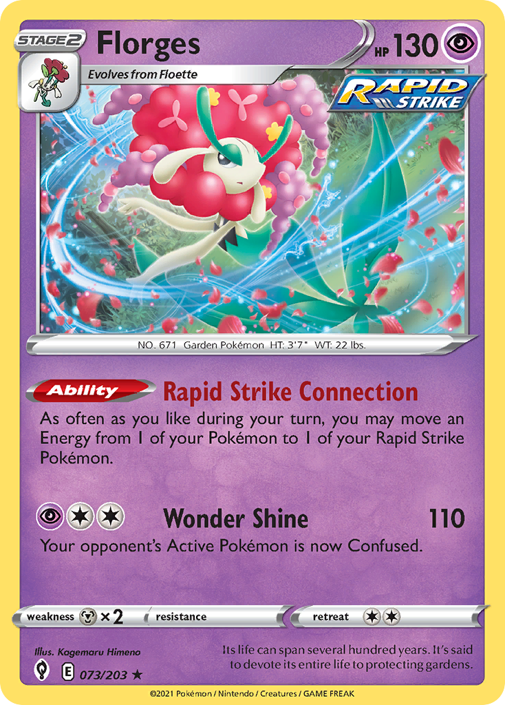 Florges - 73/203 - Evolving Skies SWSH7 - Rare Holo