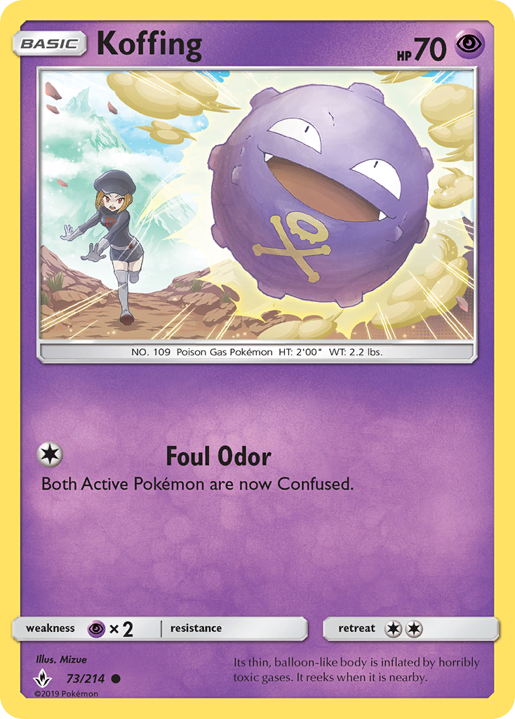 Koffing - 73/214 - Unbroken Bonds SM10 - Common