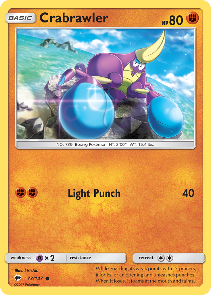 Crabrawler - 73/147 - Burning Shadows SM3 - Common