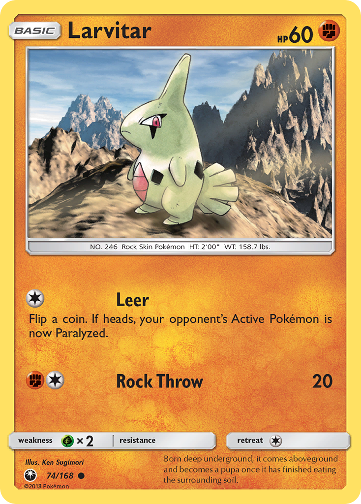 Larvitar - 74/168 - Celestial Storm SM7 - Common