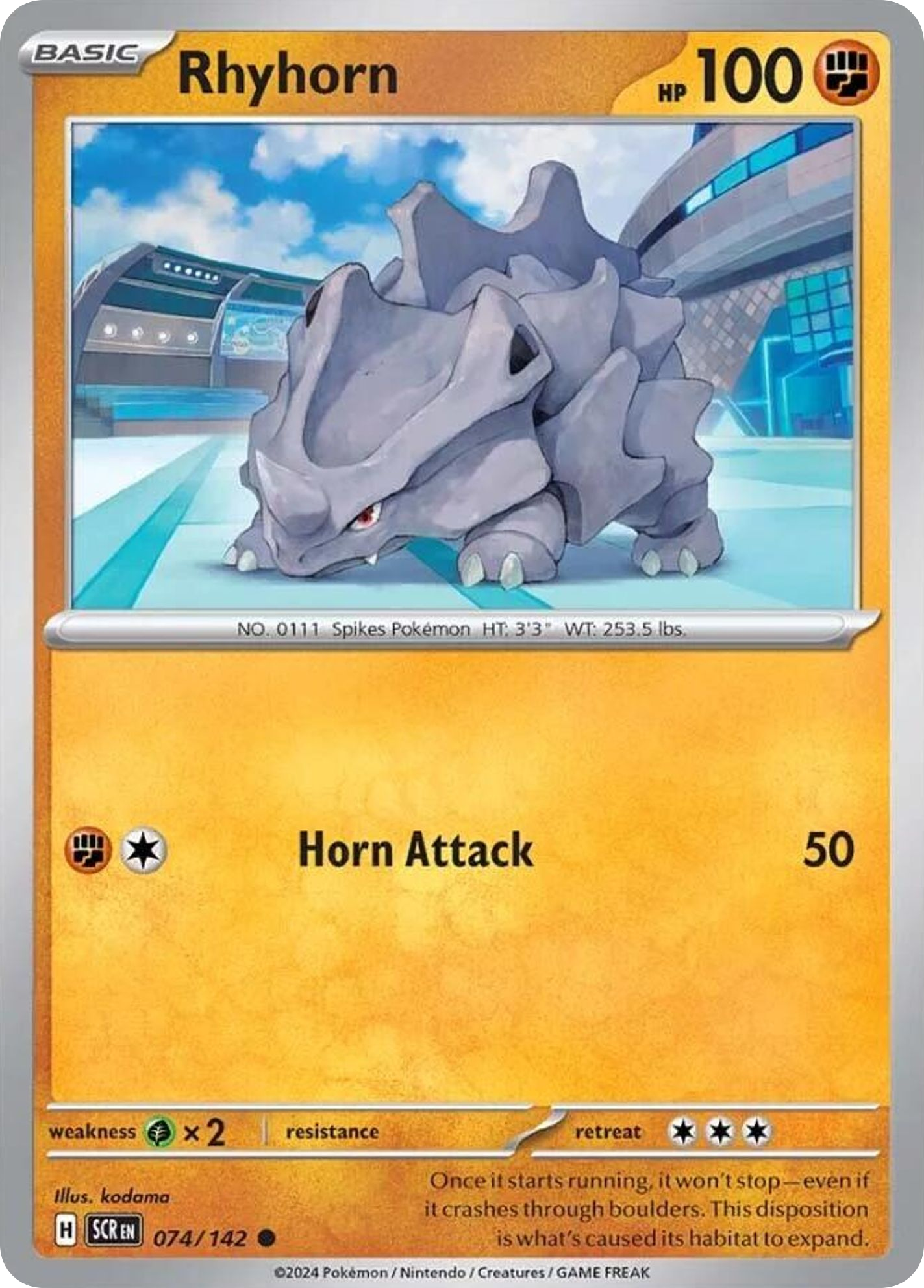 Rhyhorn - 74/142 - Stellar Crown SV7 - Common