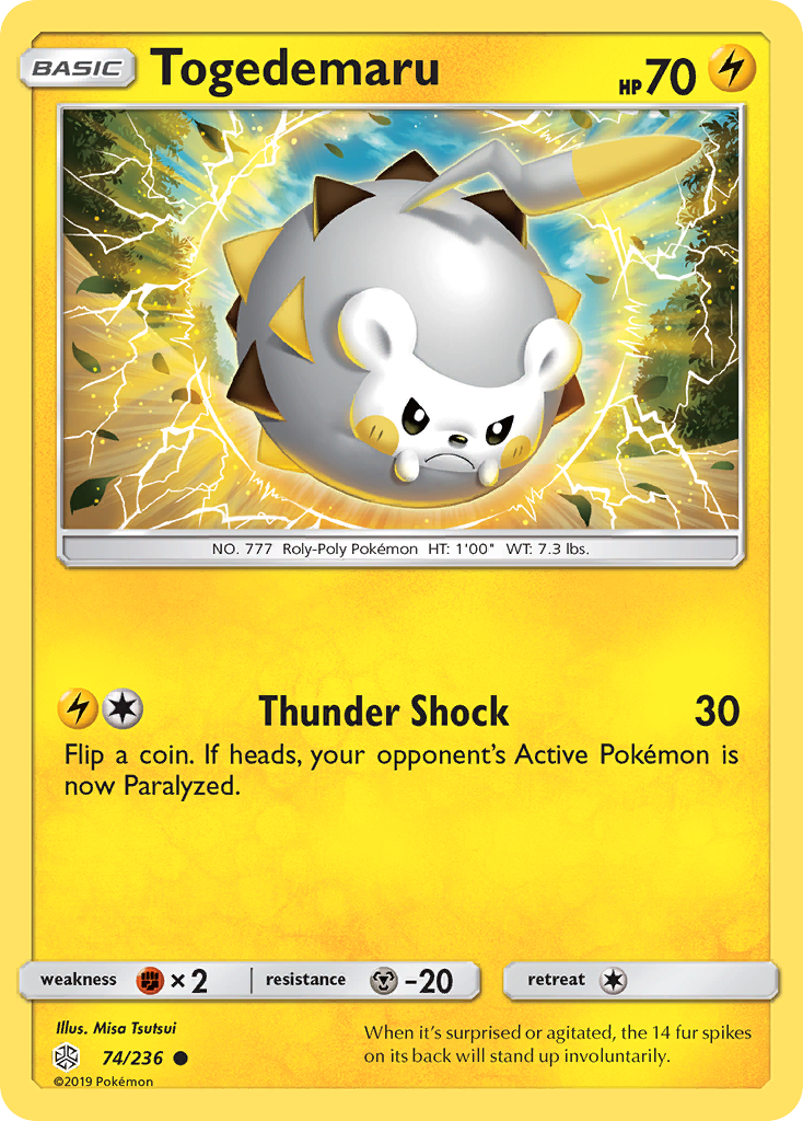 Togedemaru - 74/236 - Cosmic Eclipse SM12 - Common