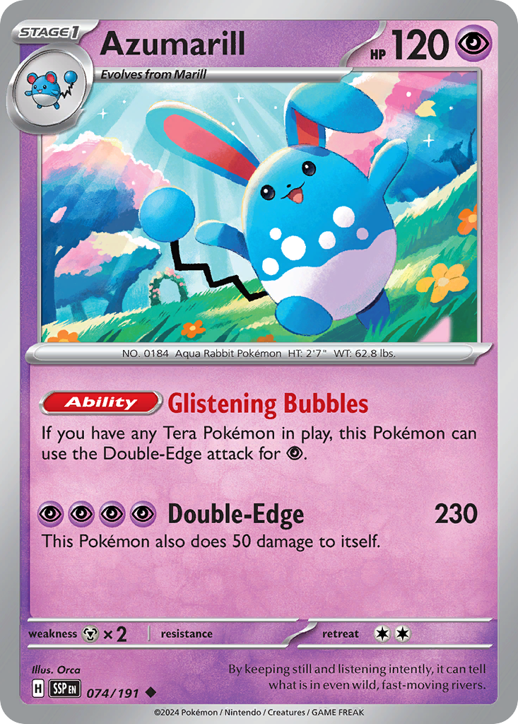 Azumarill - 74/191 - Surging Sparks SV8 - Uncommon