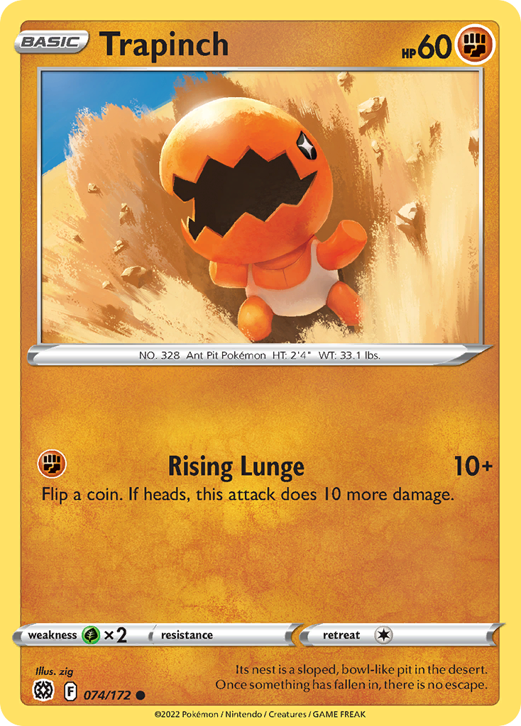 Trapinch - 74/172 - Brilliant Stars SWSH9 - Common