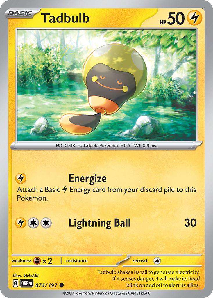 Tadbulb - 74/197 - Obsidian Flames SV3 - Common