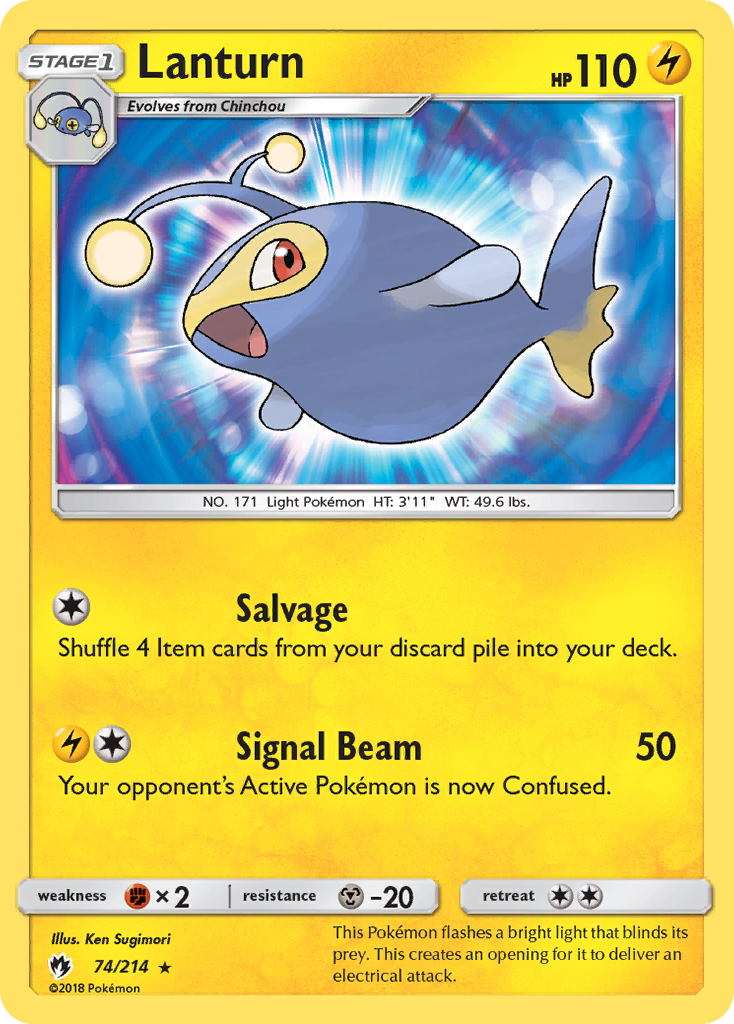 Lanturn - 74/214 - Lost Thunder SM8 - Rare