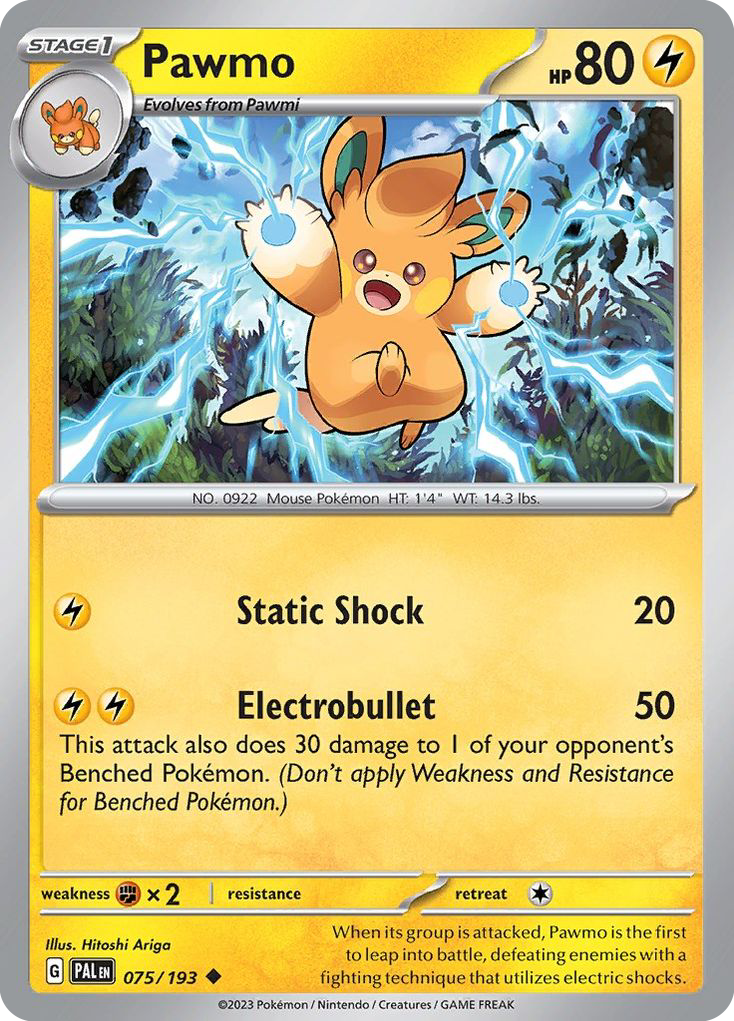 Pawmo - 75/193 - Paldea Evolved SV2 - Uncommon