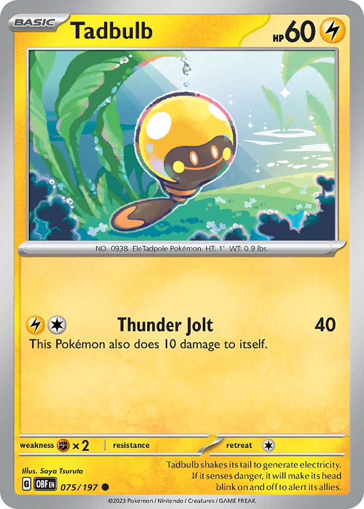 Tadbulb - 75/197 - Obsidian Flames SV3 - Common