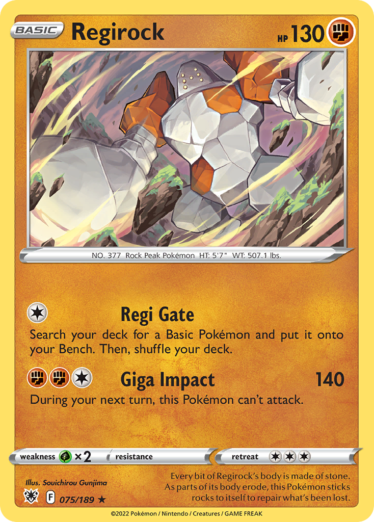 Regirock - 75/189 - Astral Radiance SWSH10 - Rare