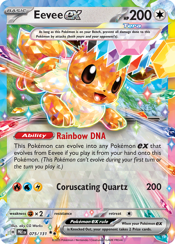 Eevee ex - 75/131 - Prismatic Evolutions SV8PT5 - Double Rare