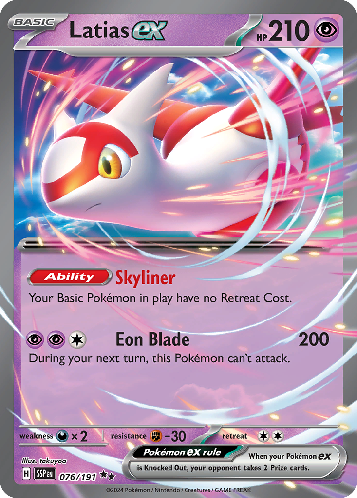 Carta Pokémon Latias ex de Surging Sparks #76