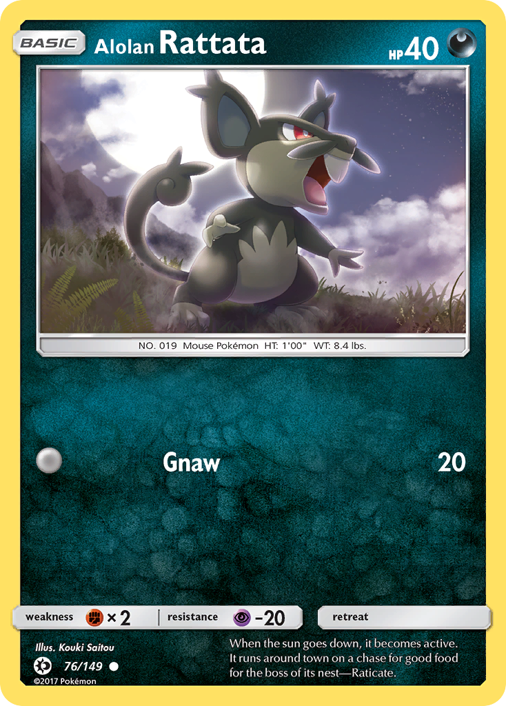 Alolan Rattata - 76/149 - Sun & Moon SM1 - Common