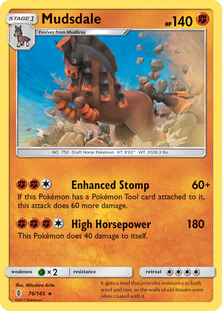 Mudsdale - 76/145 - Guardians Rising SM2 - Rare Holo