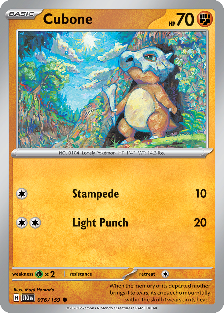 Cubone - 76/159 - Journey Together SV9 - Common