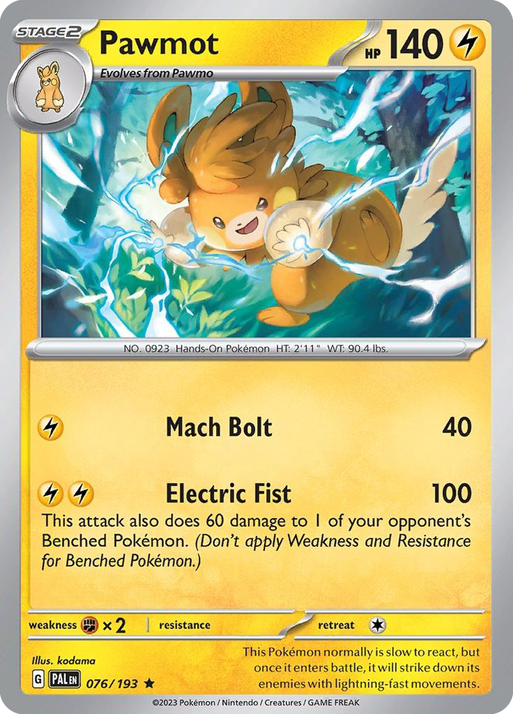 Pawmot - 76/193 - Paldea Evolved SV2 - Rare
