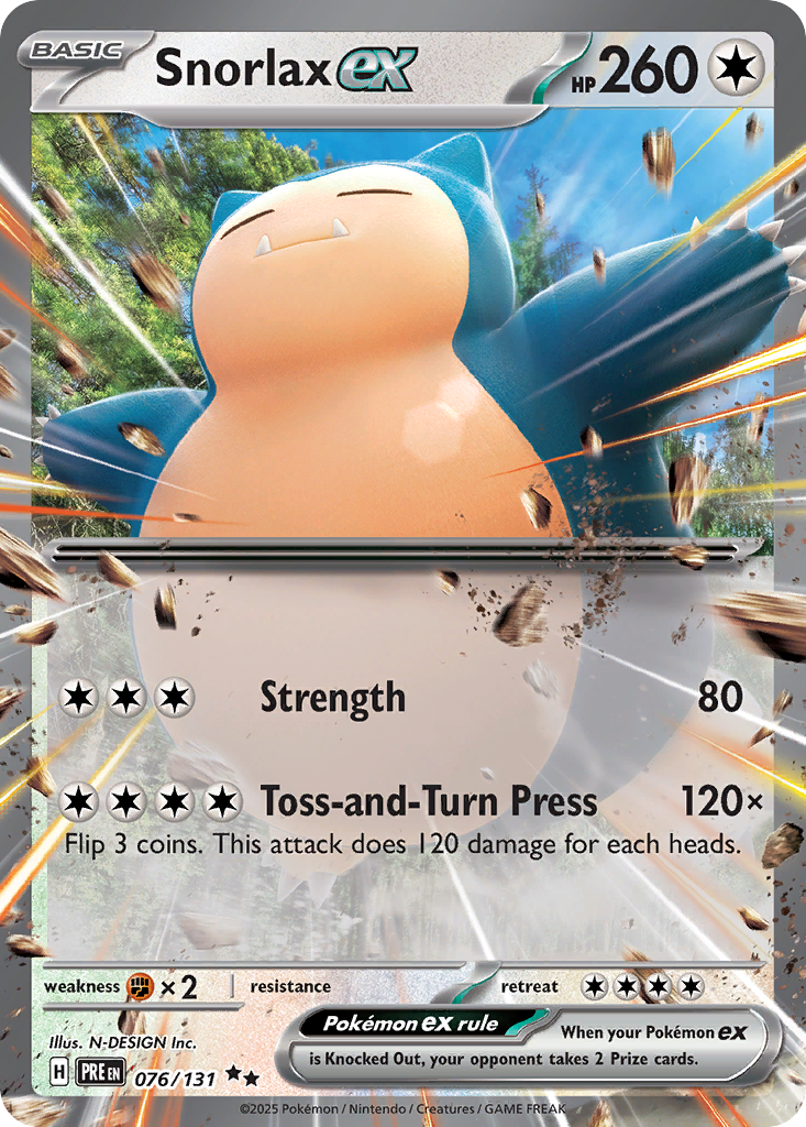 Snorlax ex - 76/131 - Prismatic Evolutions SV8PT5 - Double Rare