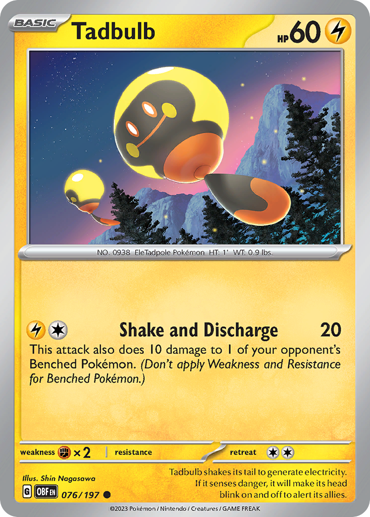 Tadbulb - 76/197 - Obsidian Flames SV3 - Common