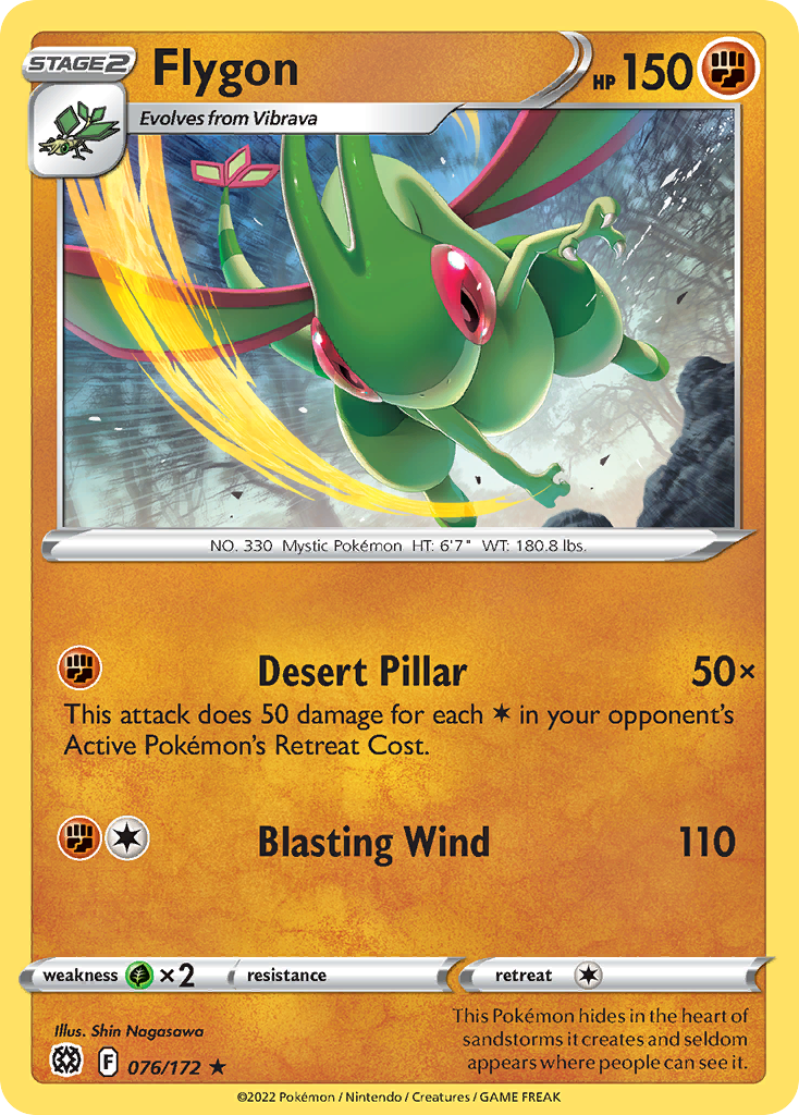 Flygon - 76/172 - Brilliant Stars SWSH9 - Rare