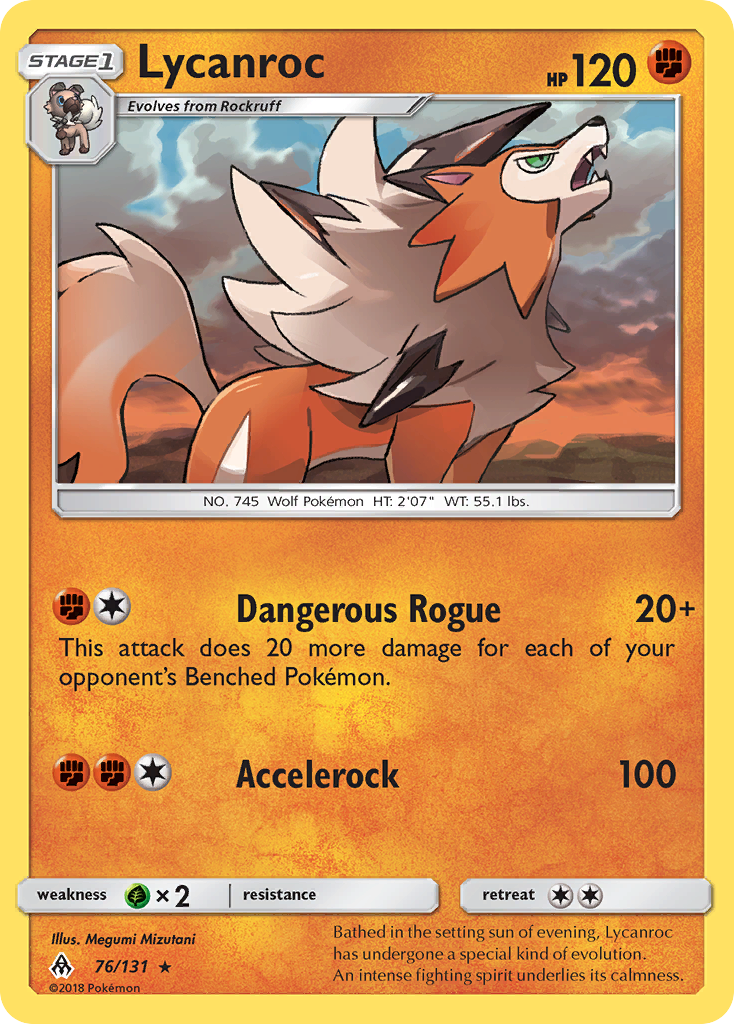 Lycanroc - 76/131 - Forbidden Light SM6 - Rare
