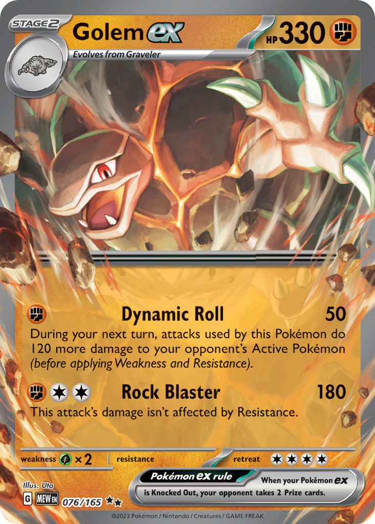 Golem ex - 76/165 - 151 SV3PT5 - Double Rare