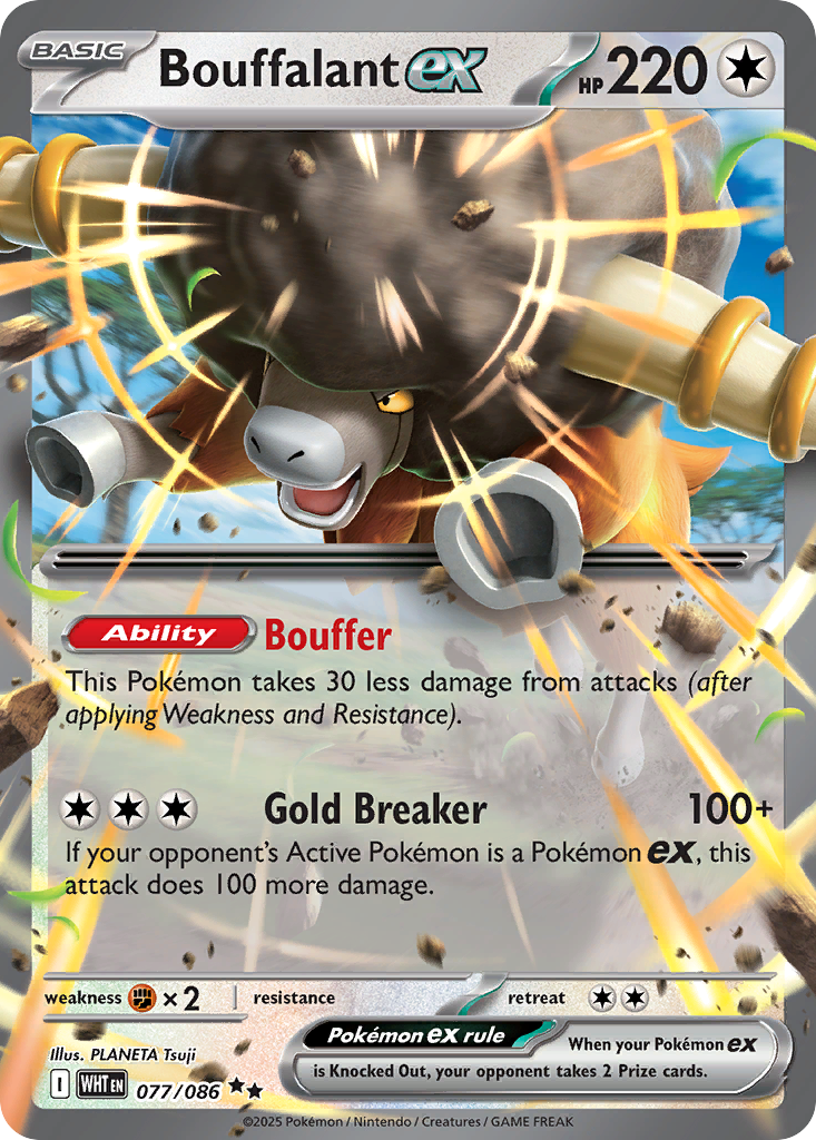 Bouffalant ex - 77/86 - White Flare RSV10PT5 - Double Rare