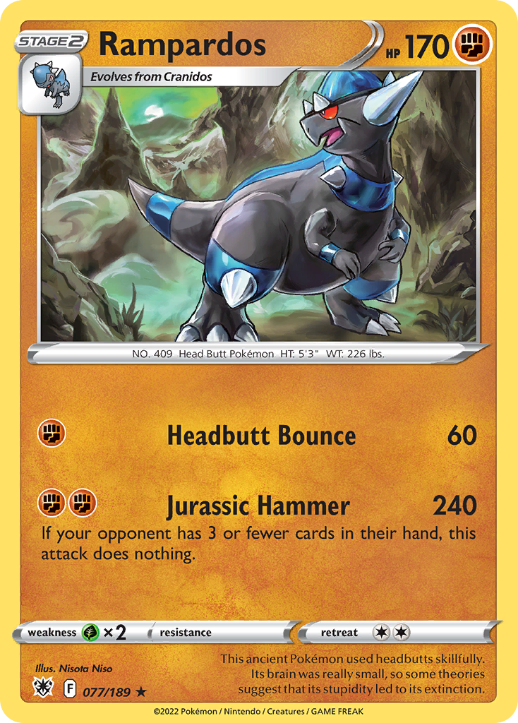 Rampardos - 77/189 - Astral Radiance SWSH10 - Rare Holo