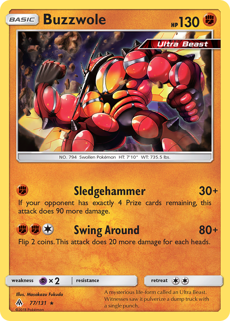 Buzzwole - 77/131 - Forbidden Light SM6 - Rare