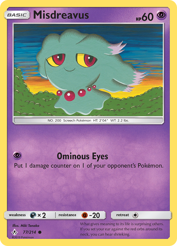 Misdreavus - 77/214 - Unbroken Bonds SM10 - Common