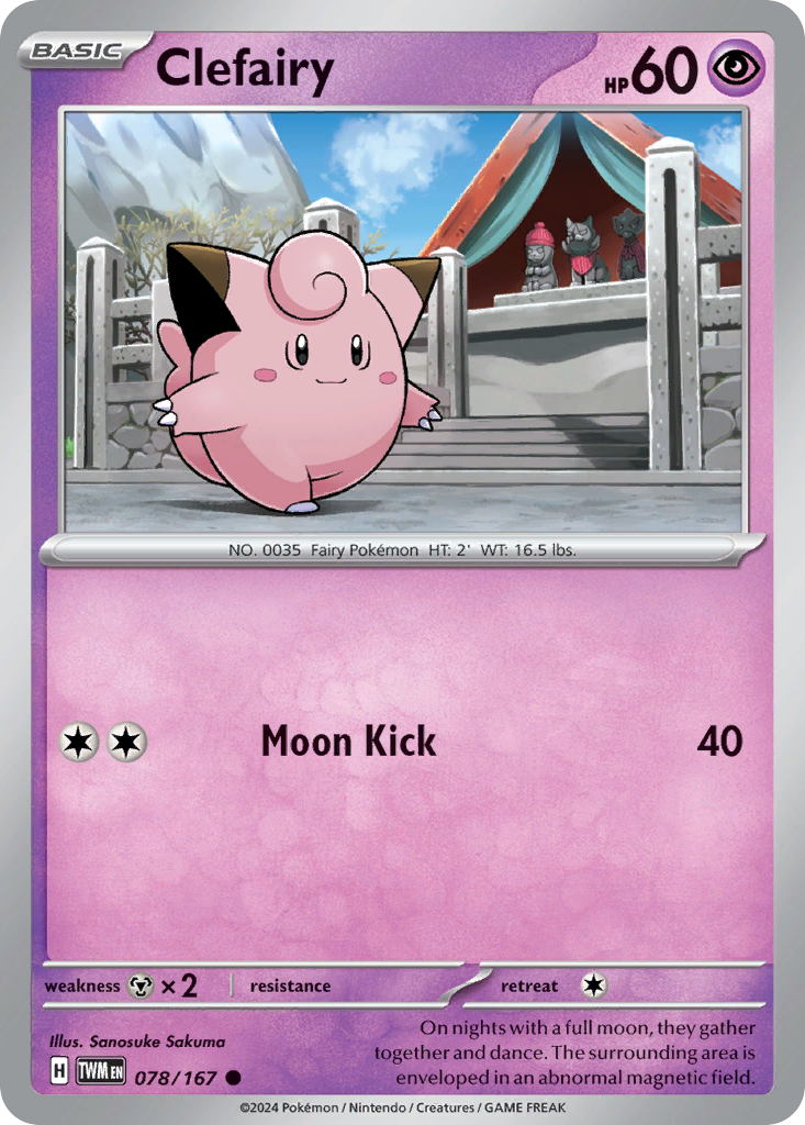 Clefairy - 78/167 - Twilight Masquerade SV6 - Common