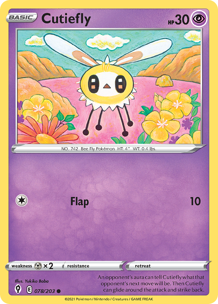 Cutiefly - 78/203 - Evolving Skies SWSH7 - Common
