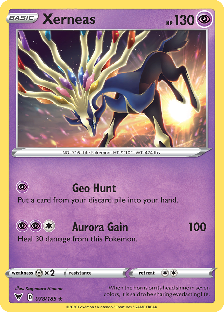 Xerneas - 78/185 - Vivid Voltage SWSH4 - Rare Holo